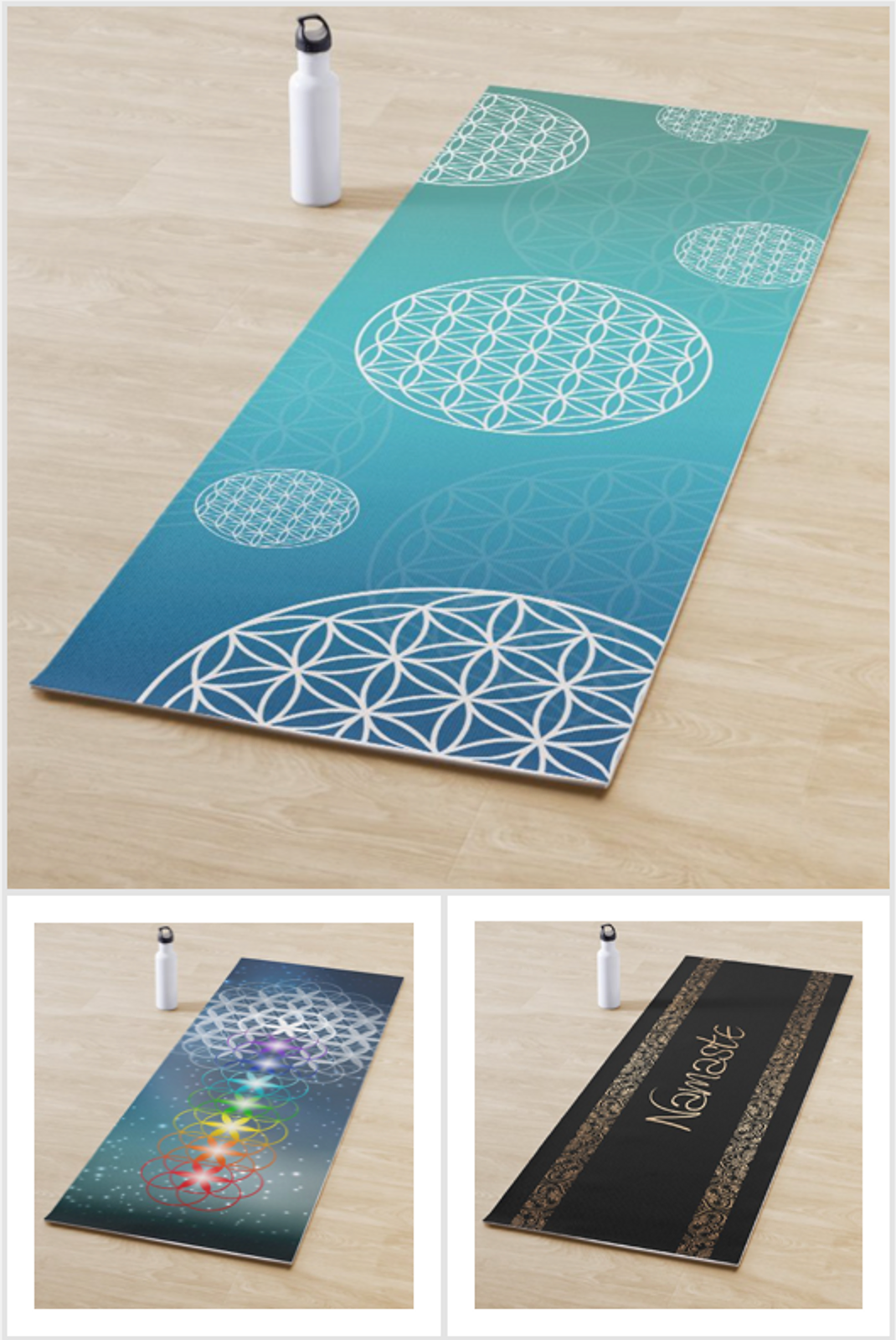 Yogamatten chakra mandala online blume des lebens kaufen schweiz